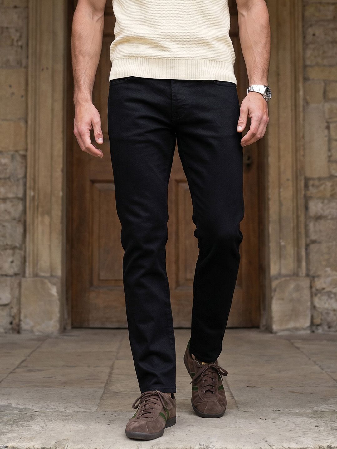 French Connection Men Slim Fit Mid-Rise Stretchable Jeans
