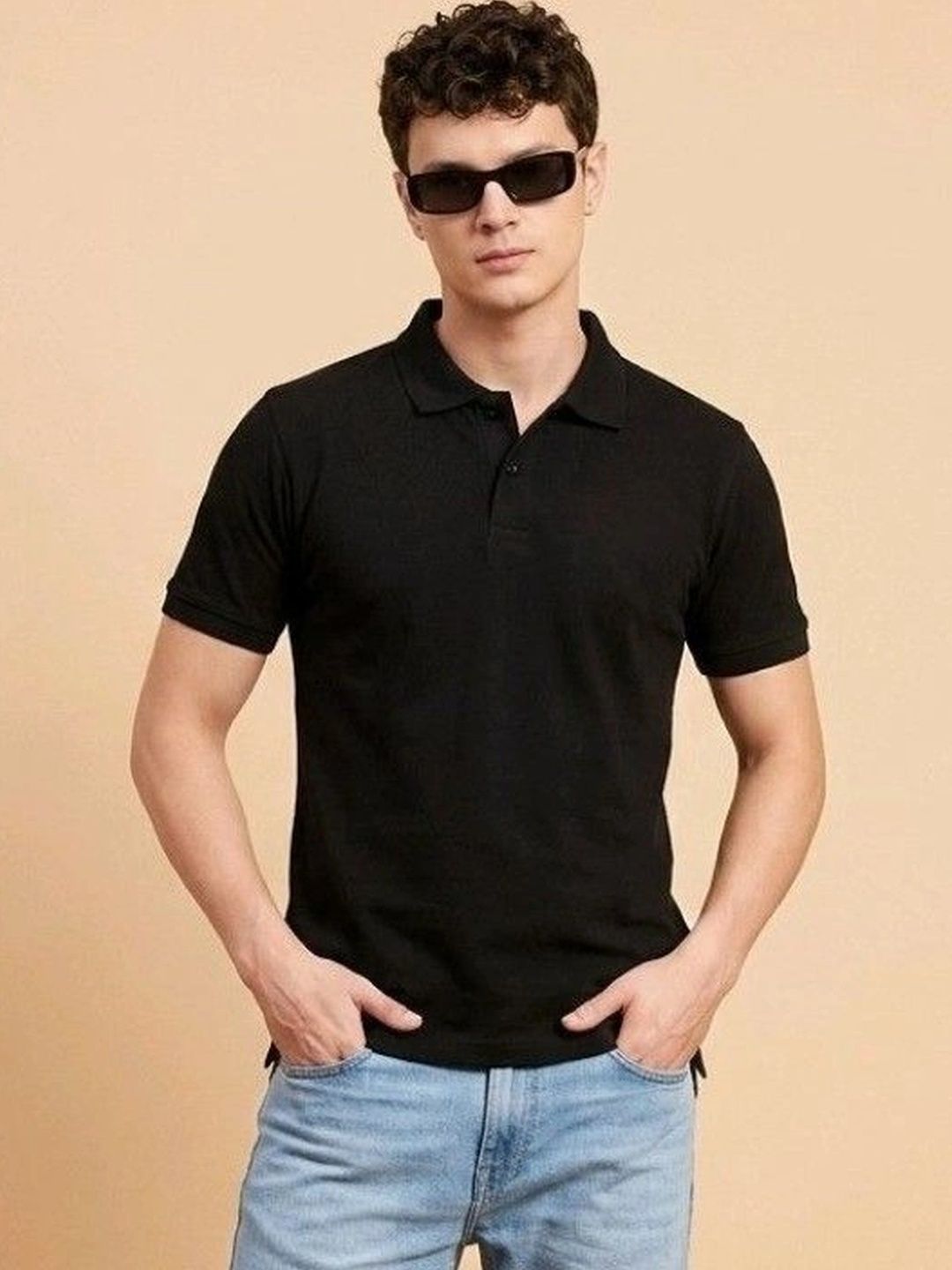 Roadster Men Polo Collar T-shirt