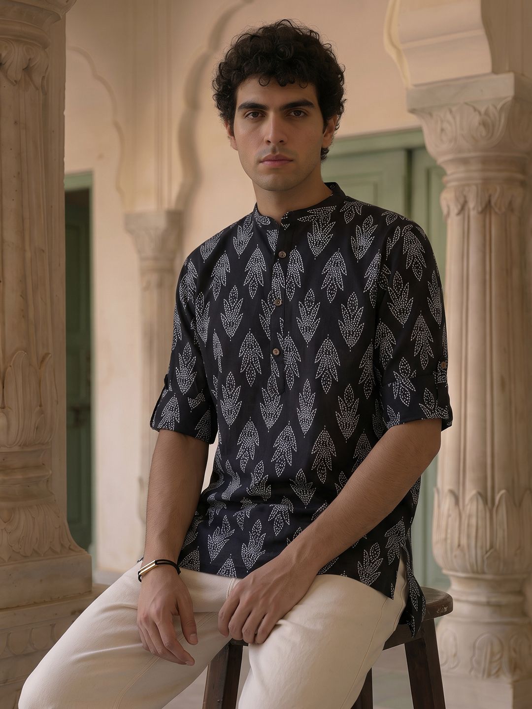 Anouk Ethnic Motifs Printed Pure Cotton Kurta