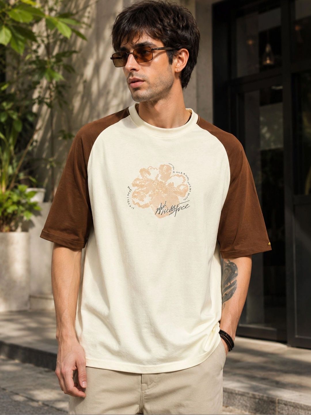 Maniac Men Colourblocked T-shirt