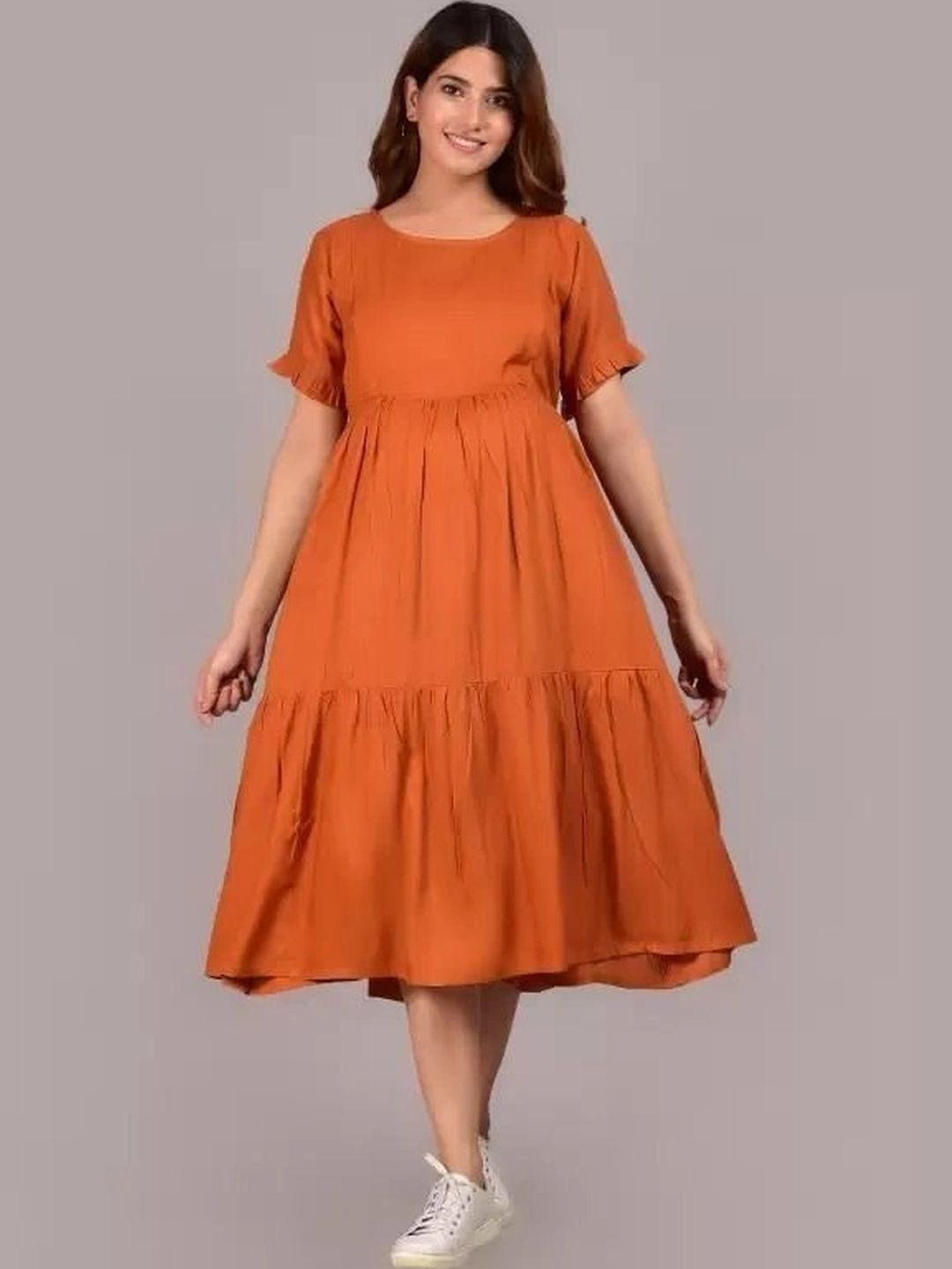 RAYIE COLLECTION Maternity Fit & Flare Midi Dress
