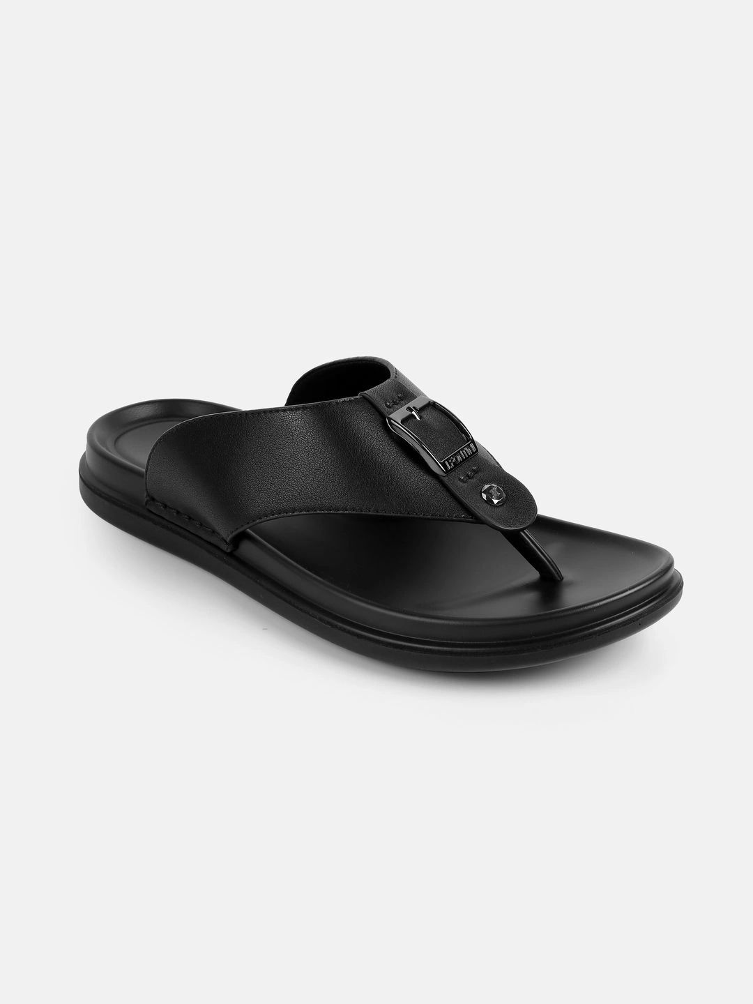 J.FONTINI Men Leather Comfort Sandals