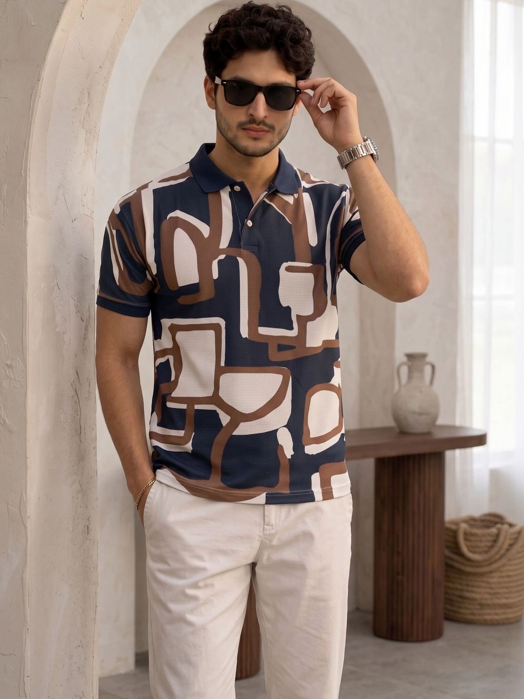 Tshirts Buddy Men Printed Polo Collar T-shirt