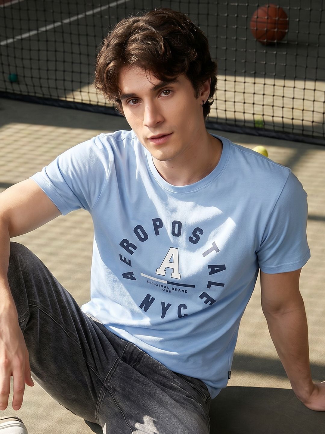 Aeropostale Brand Logo Printed Pure Cotton T-shirt