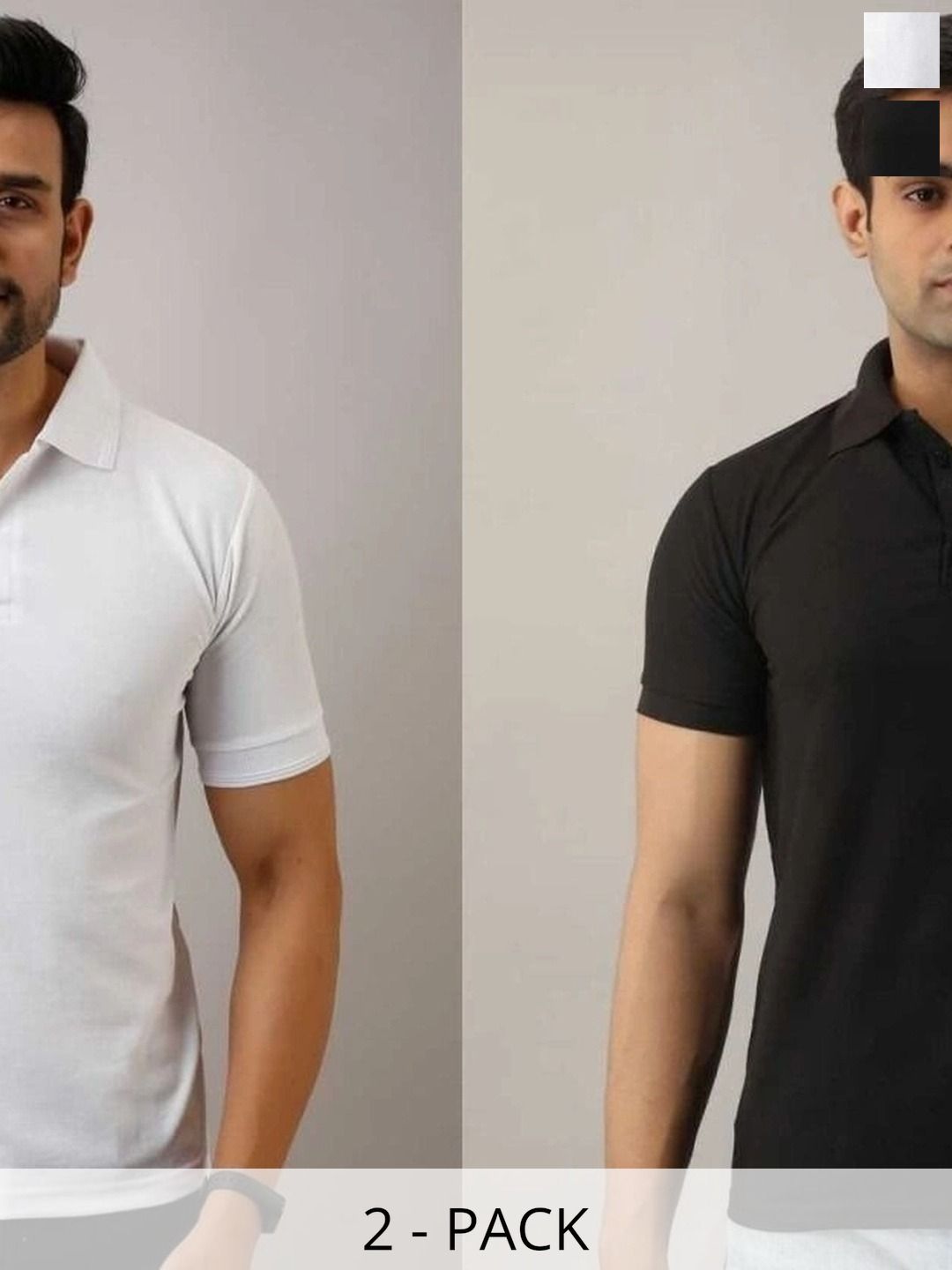 PIXFAB Men 2 Polo Collar Abzorb Pockets T-shirt