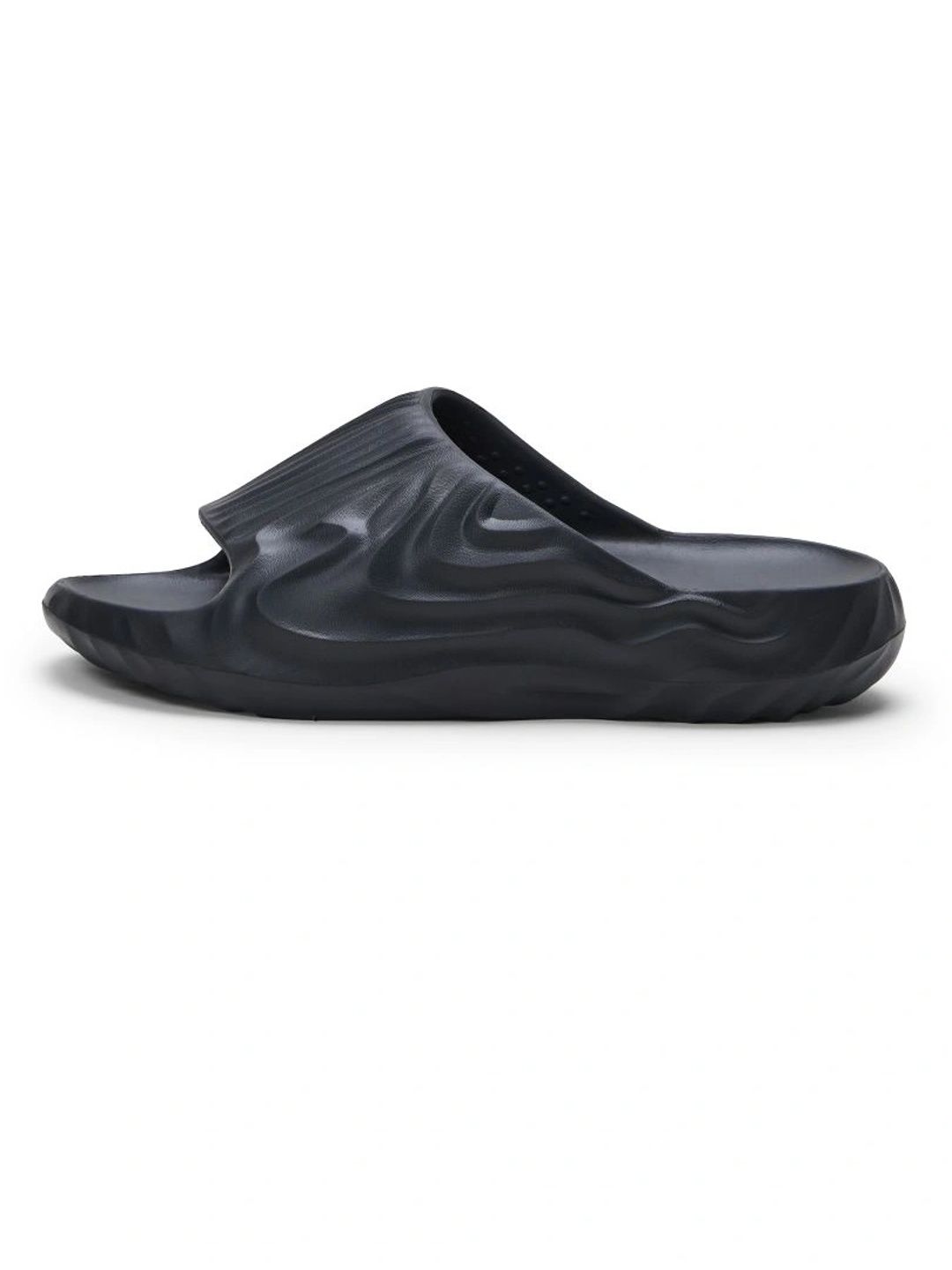 BOLDFIT Men Black Waveslidz Eva Open Sliders