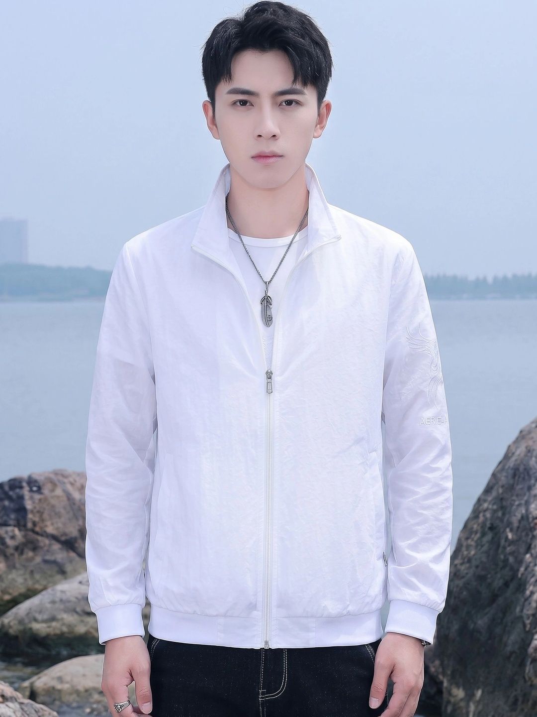 StyleCast x Revolte Men Lightweight Outdoor Bomber Jacket