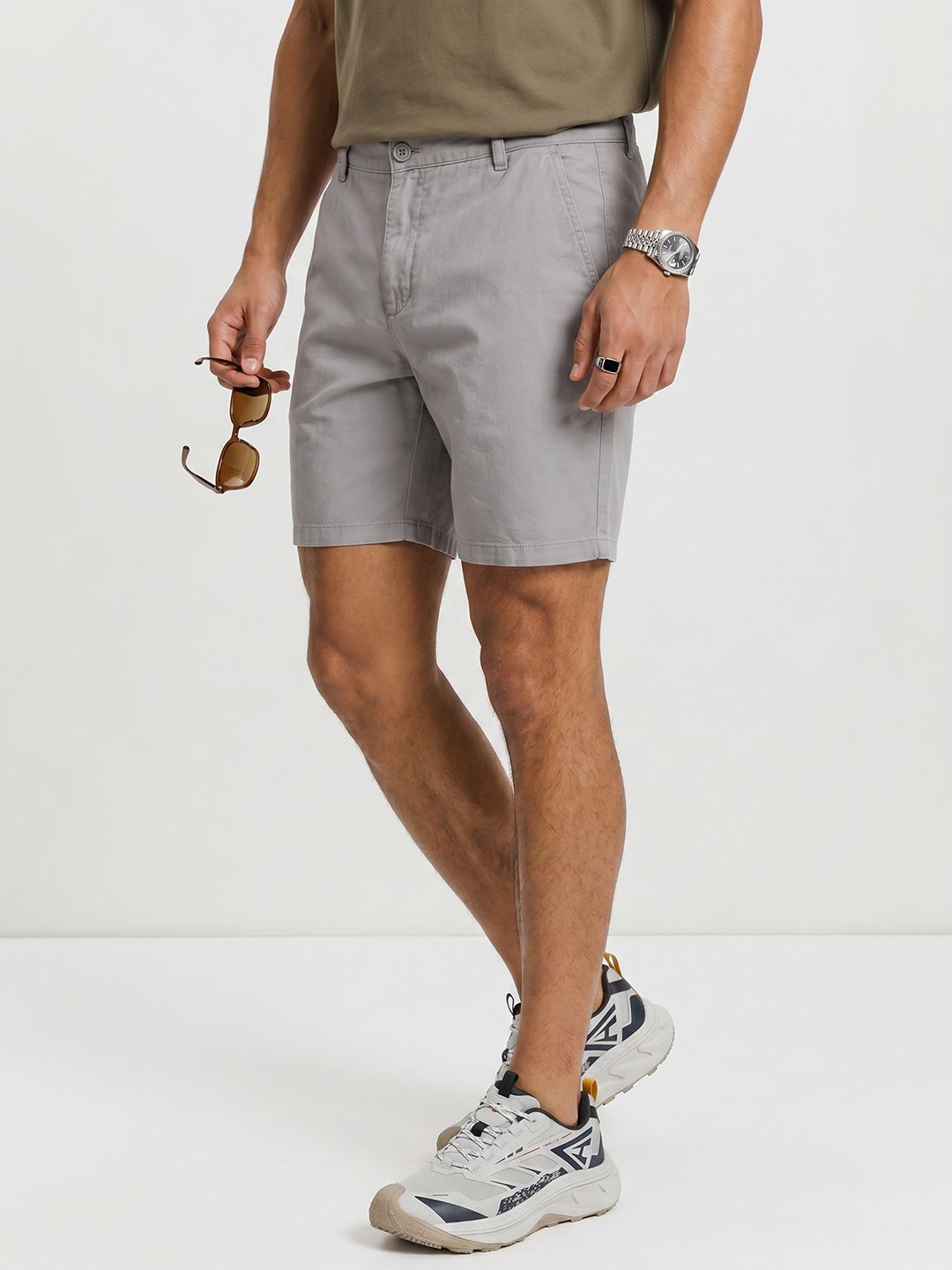 The Roadster Life Co. Men Pure Cotton Chino Shorts