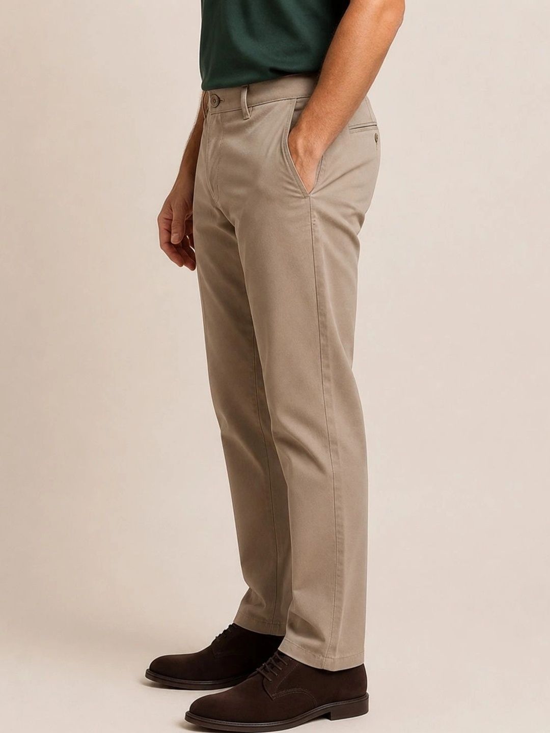 XENOR Men Slim Fit Pleated Trousers