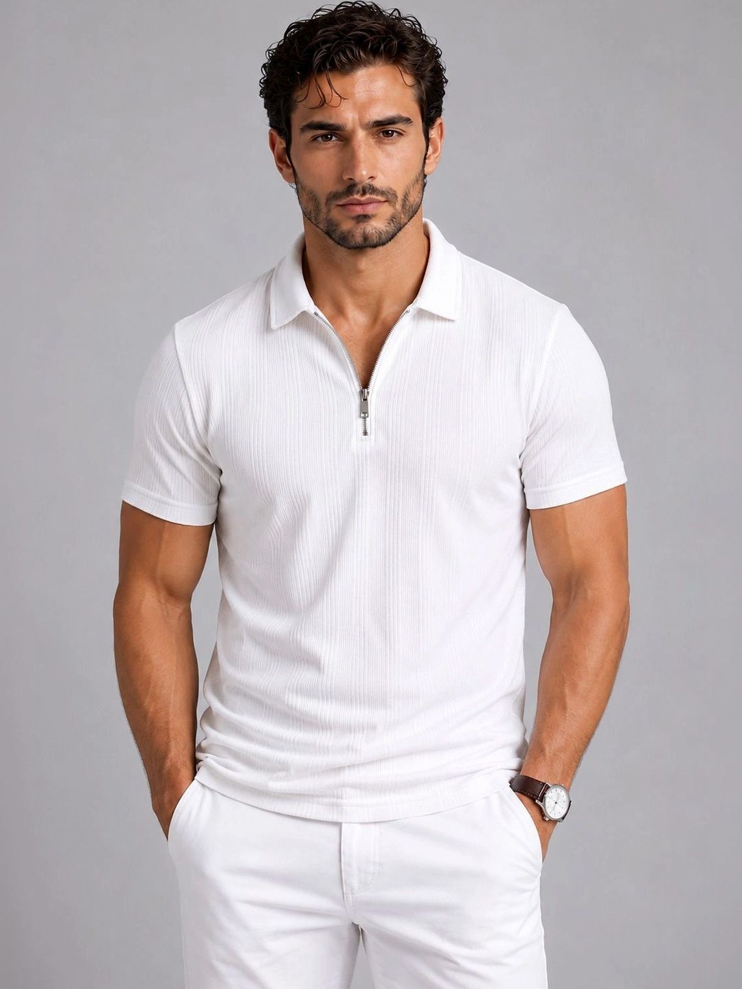 MaverIQ Men Polo Collar T-shirt