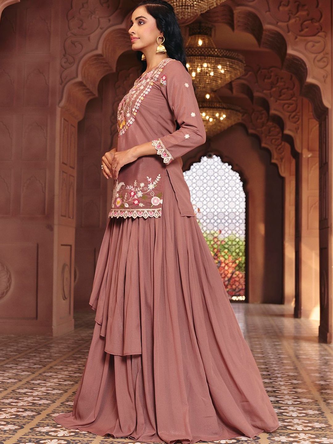 MADHURAM Embroidered Ready to Wear Lehenga &