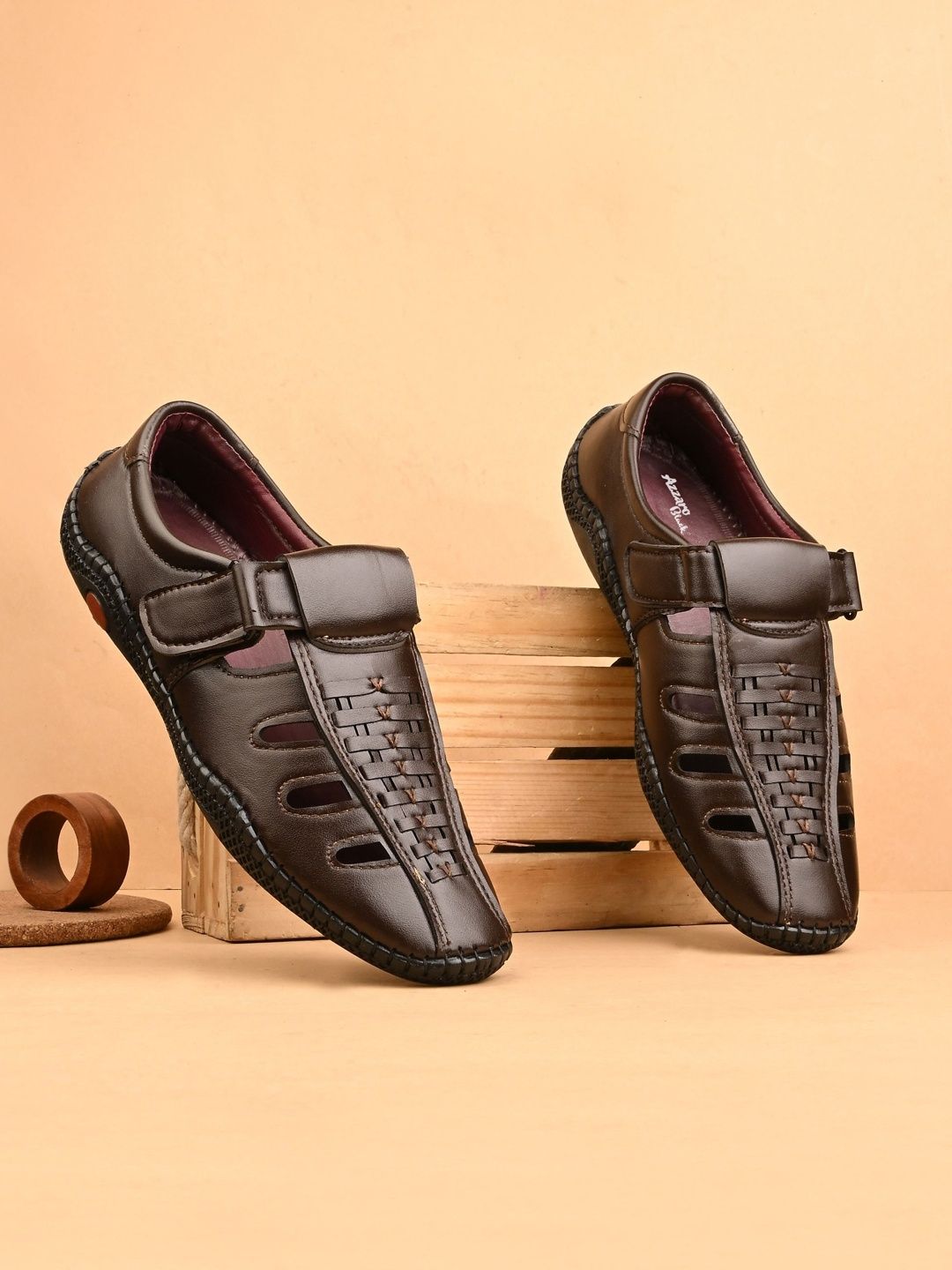 Azzaro Black Men Shoe-Style Sandals