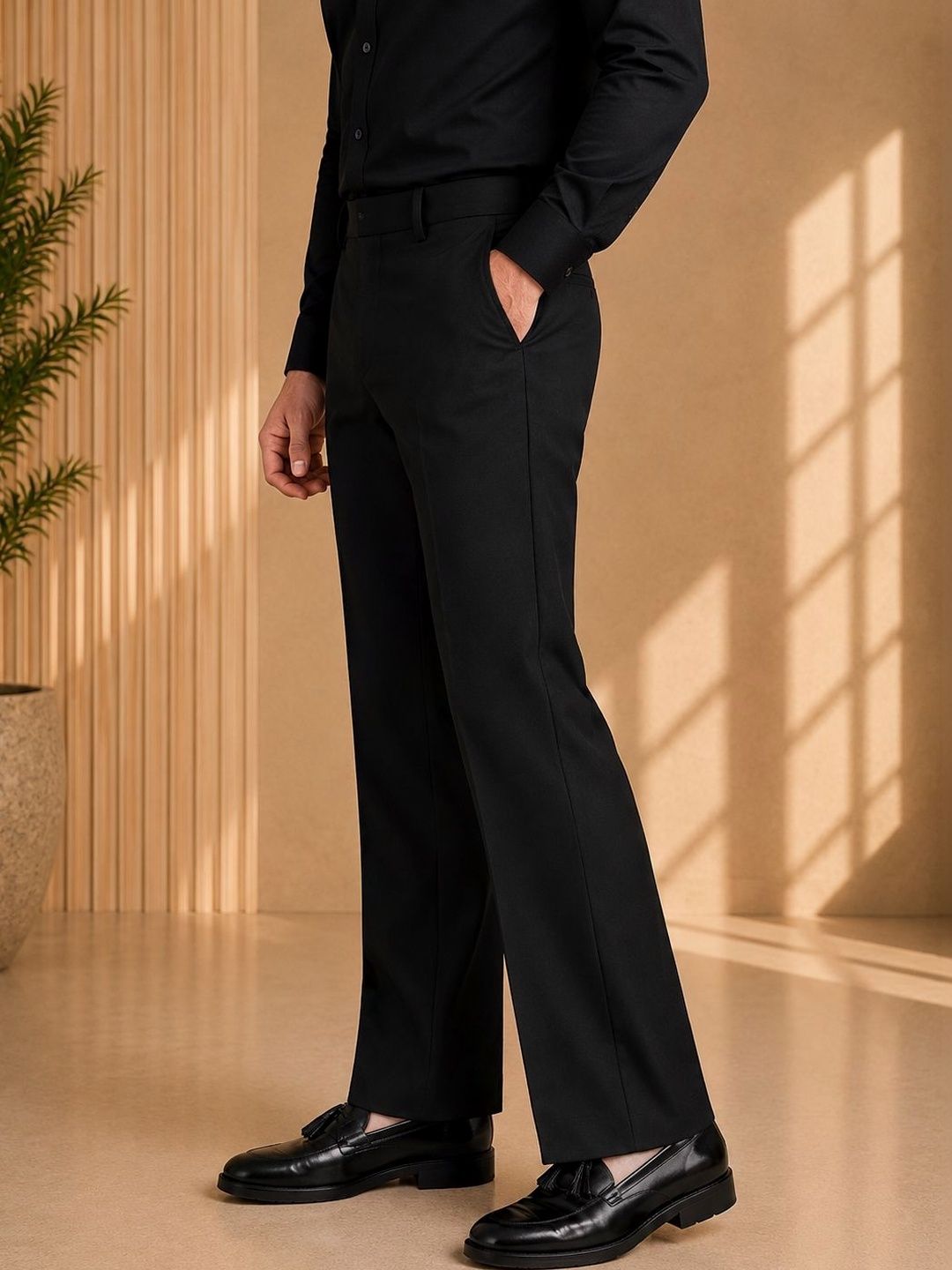 GHABA CREATION Men Easy Wash Trousers