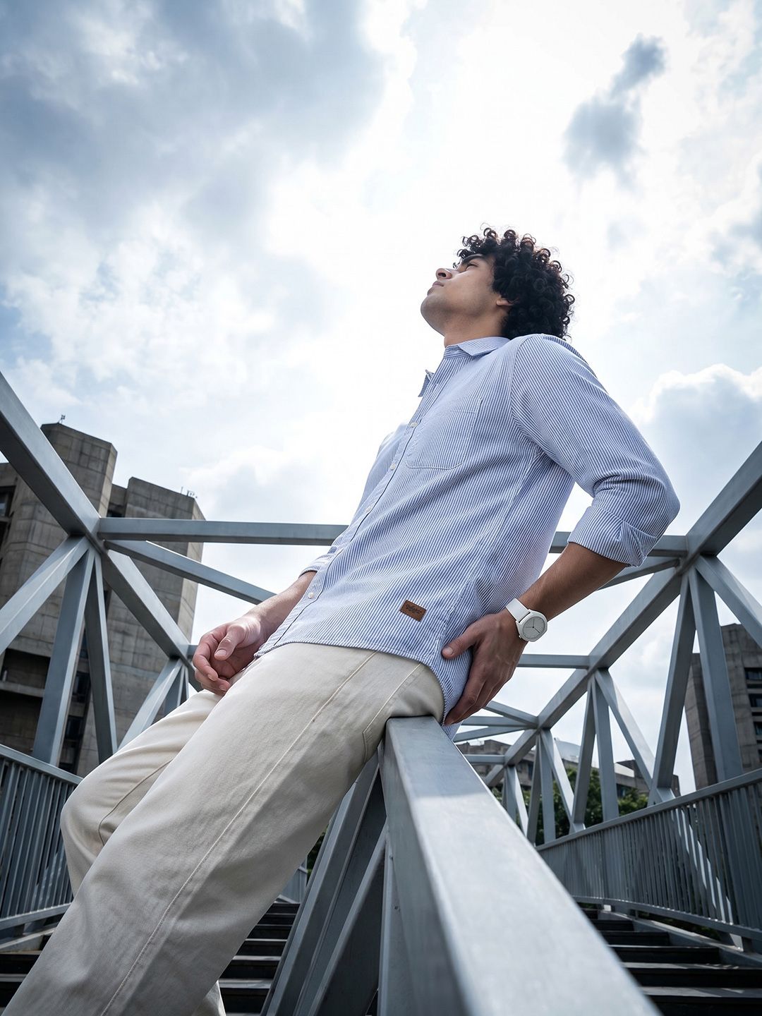 The Roadster Life Co. Vertical Striped Casual Shirt