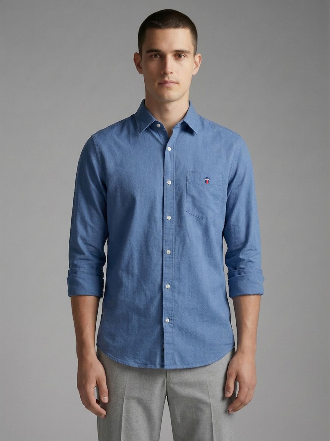 Louis Philippe Sport Louis Philippe Sport Men Linen Blend Shirt Soft Handfeel Antibacterial Finish Holiday Wear