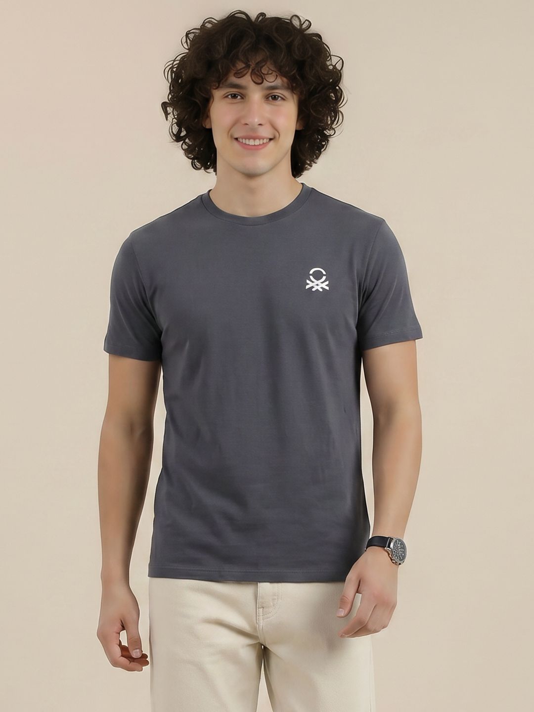 United Colors of Benetton Brand Logo Printed T-Shirt