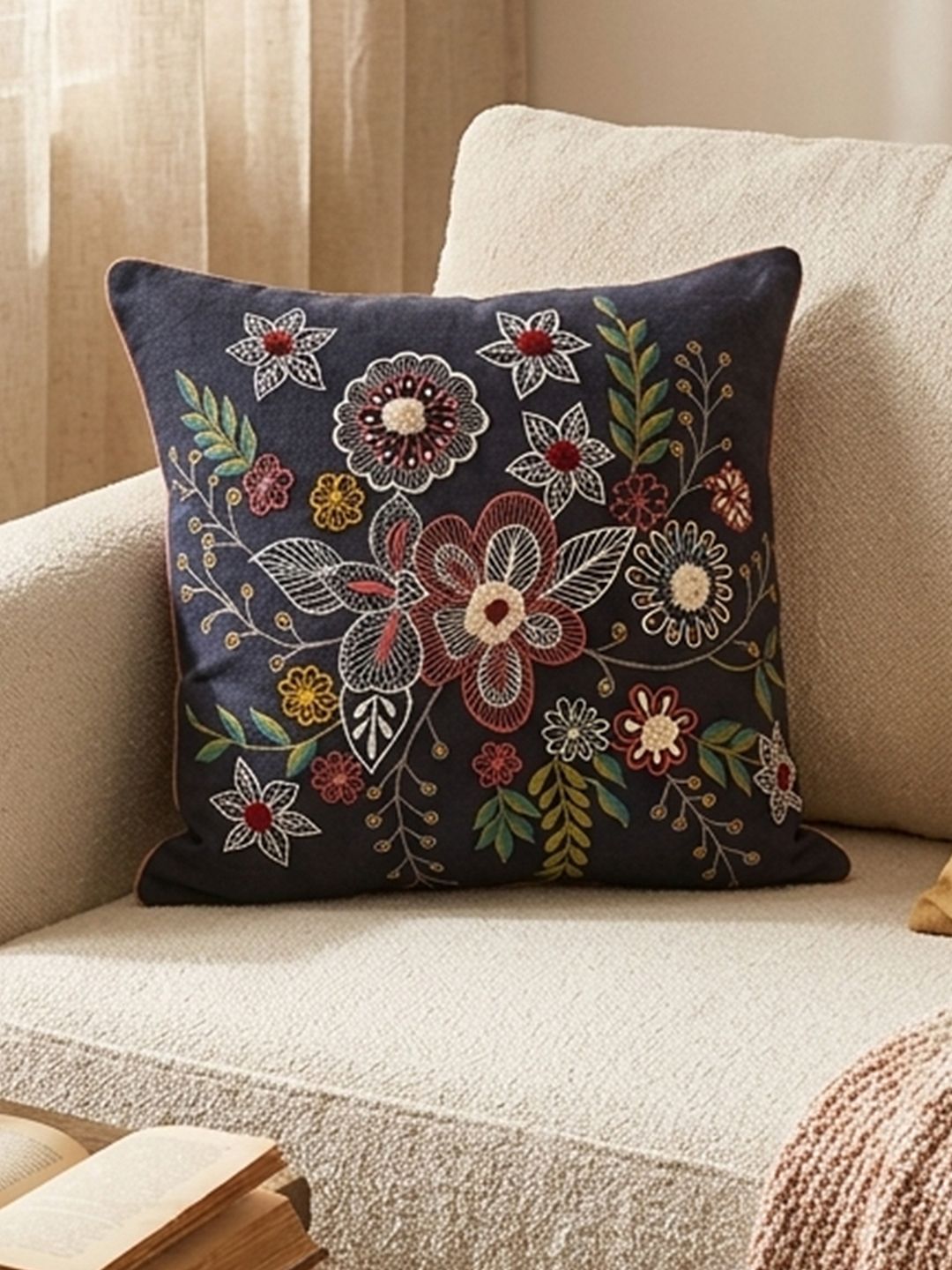 ANWYN ANWYN Blue & White Floral Square Cushion Covers