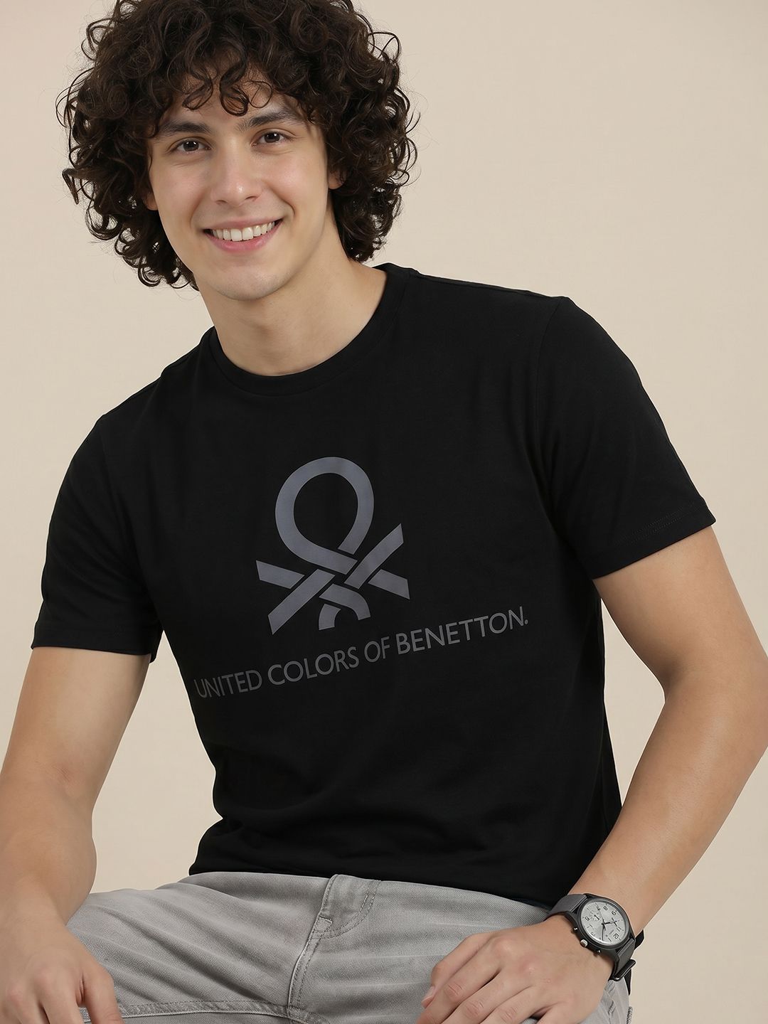 United Colors of Benetton United Colors of Benetton Brand Logo Printed T-shirt