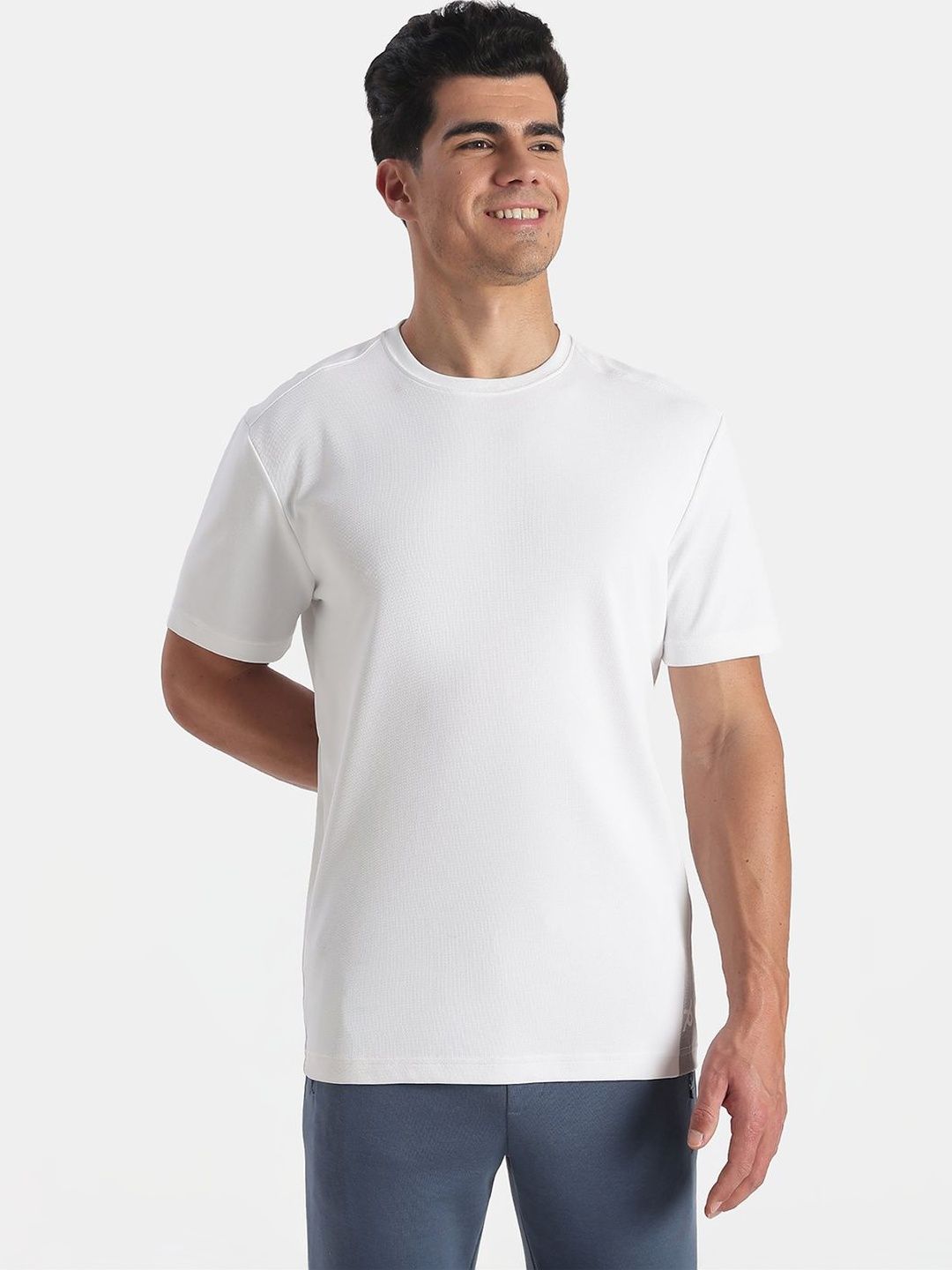 Jockey Microfiber Fabric Round Neck Half Sleeve T-Shirt with StayFresh Treatment - AM74