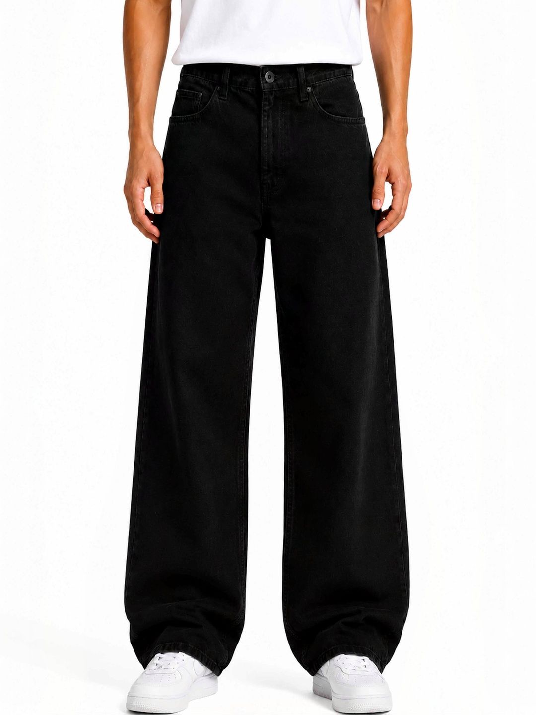 Mast & Harbour Men Comfort Regular Fit Mid-Rise Cotton Jeans