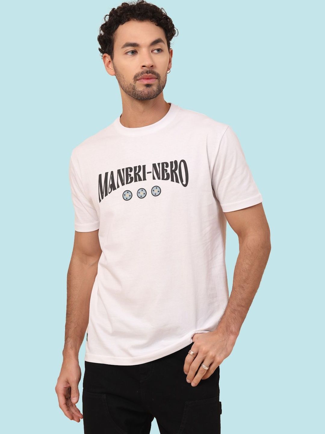 KLOUE Men Typography Printed T-shirt