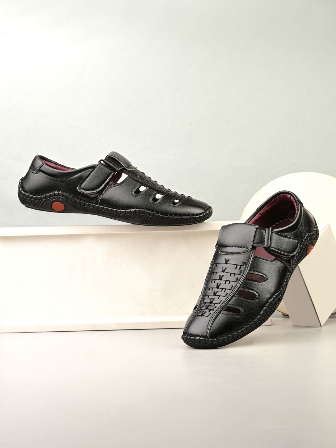 Azzaro Black Men Fisherman Sandals