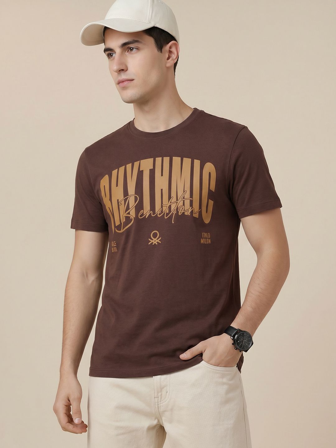 United Colors of Benetton Typography Printed T-Shirt