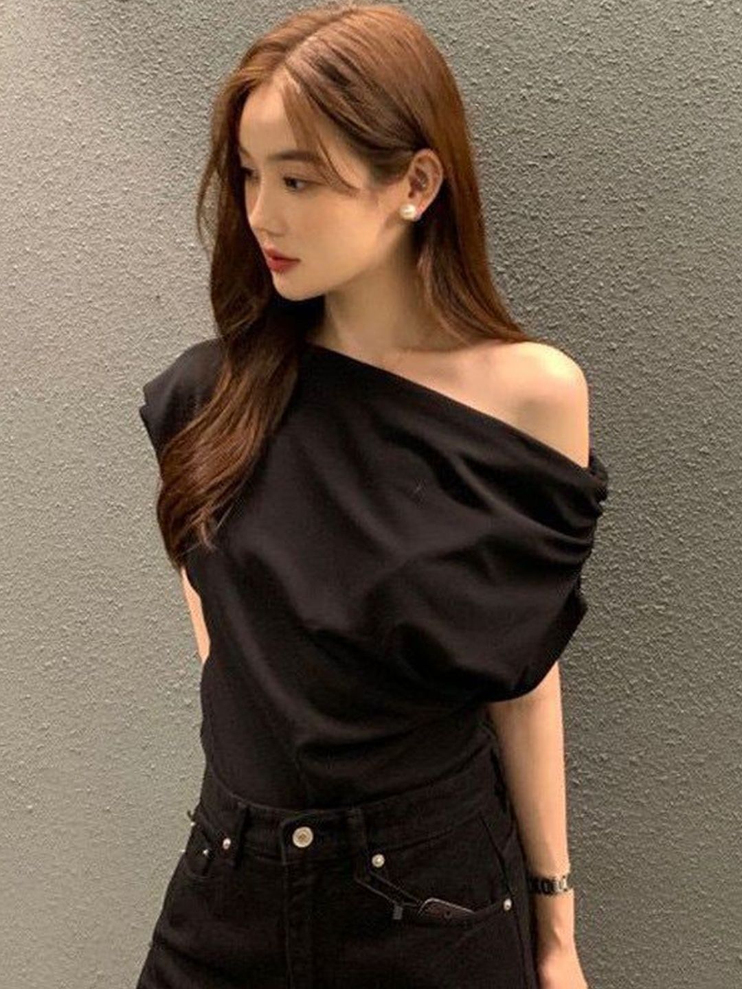 Outzidr Outzidr One Shoulder Top