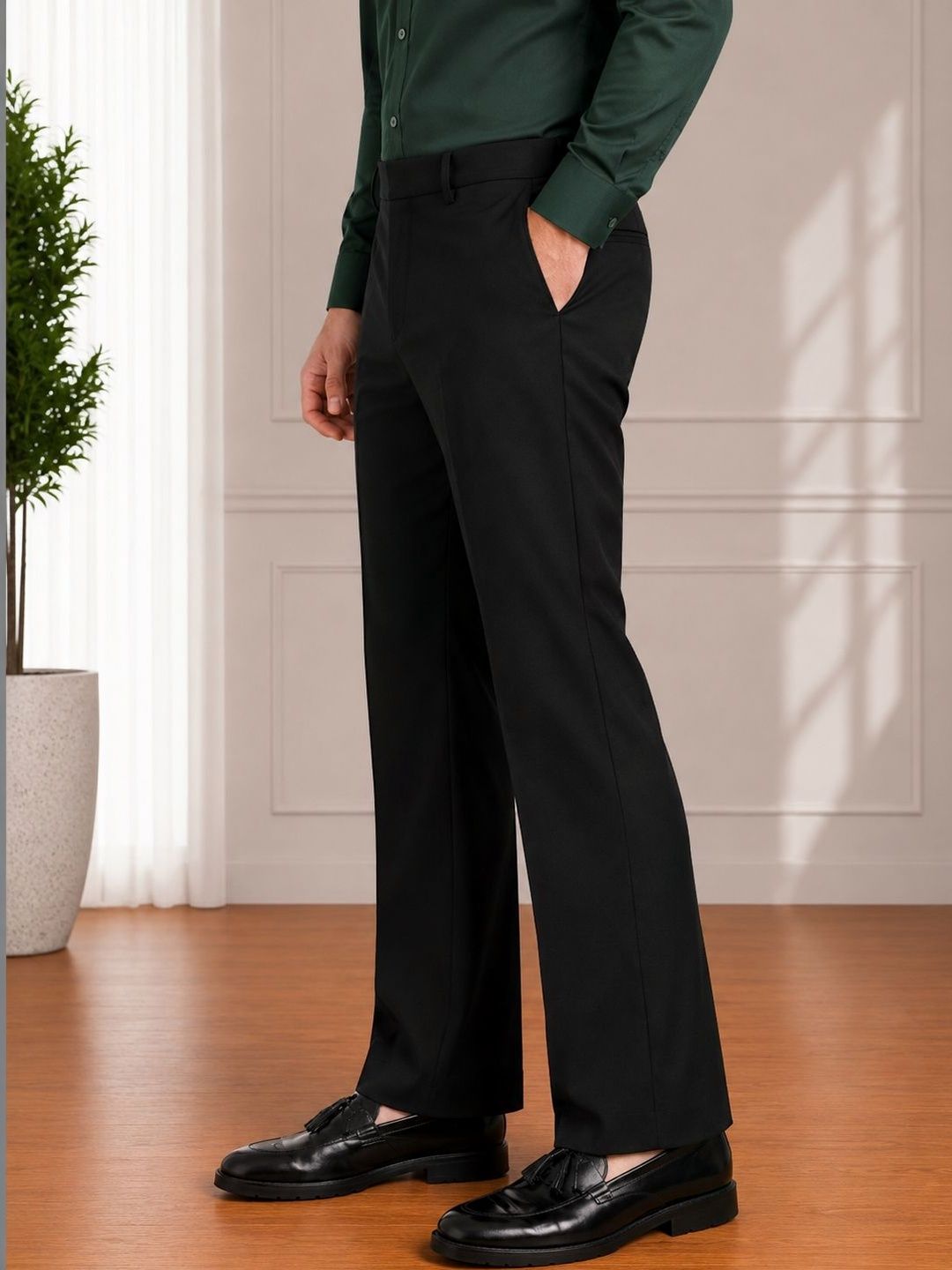 GHABA CREATION Men Easy Wash Trousers