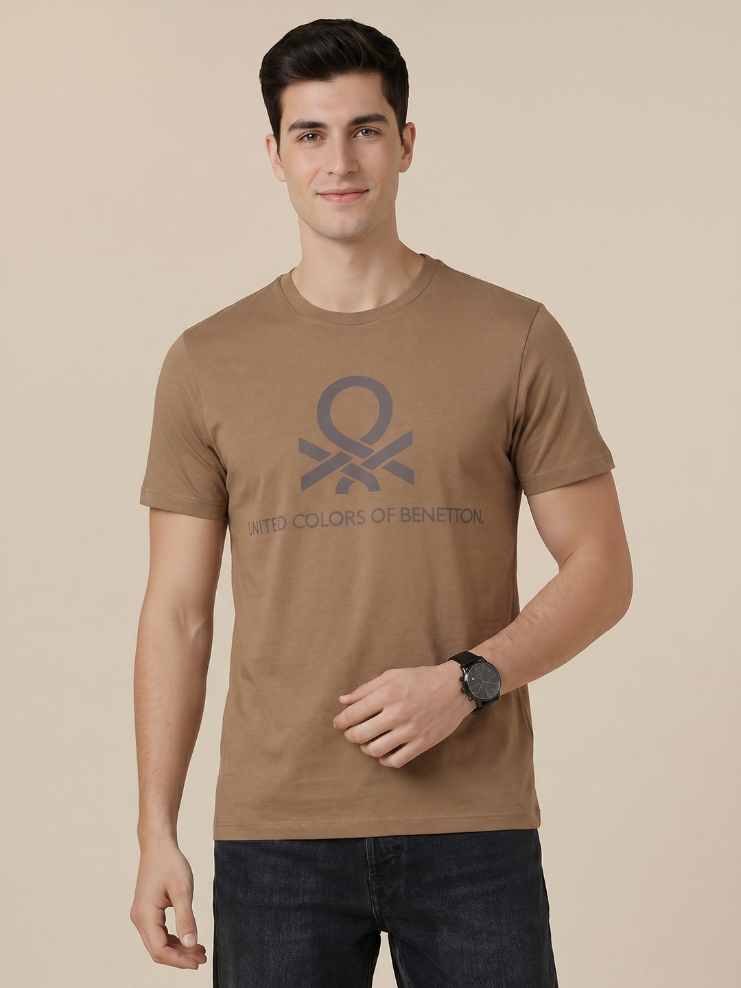 United Colors of Benetton Brand Logo Printed T-Shirt