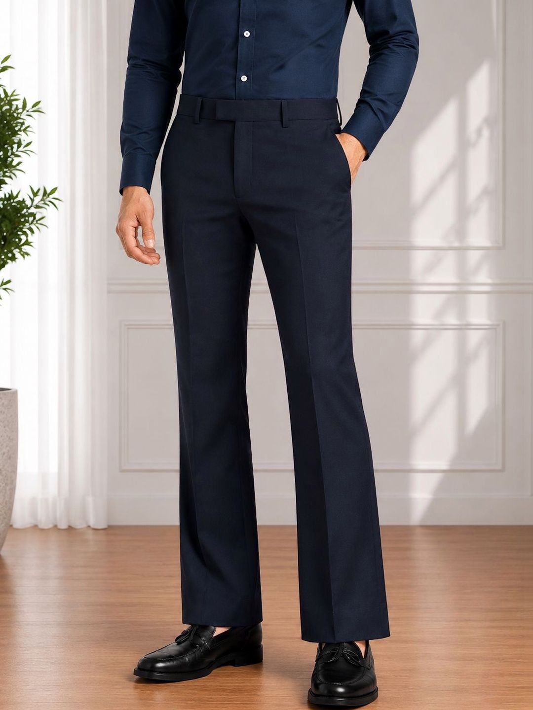 GHABA CREATION Men Easy Wash Trousers