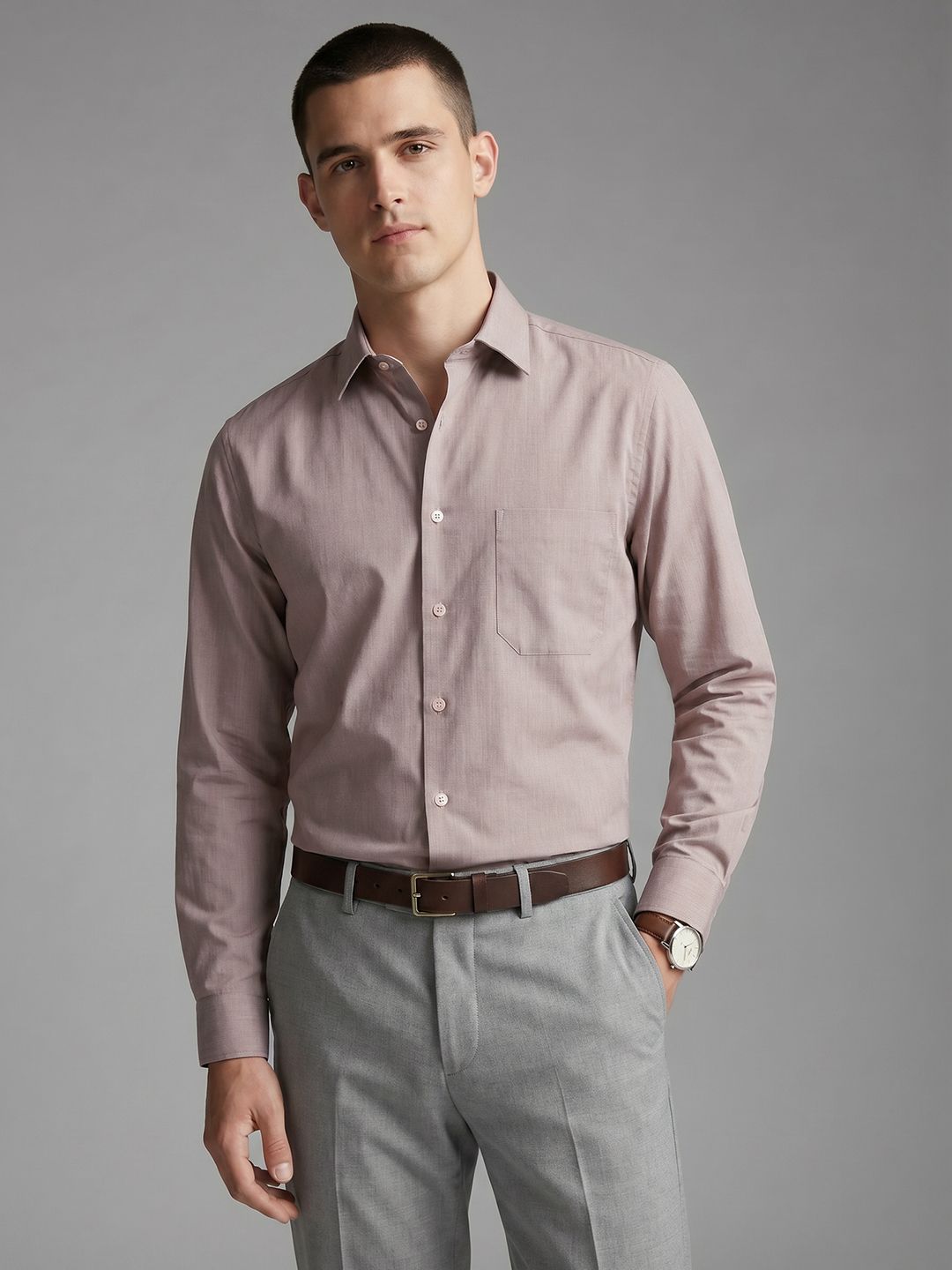 Louis Philippe Louis Philippe Men Slim Fit Full Sleeve Formal Shirt with All Day Comfort Style