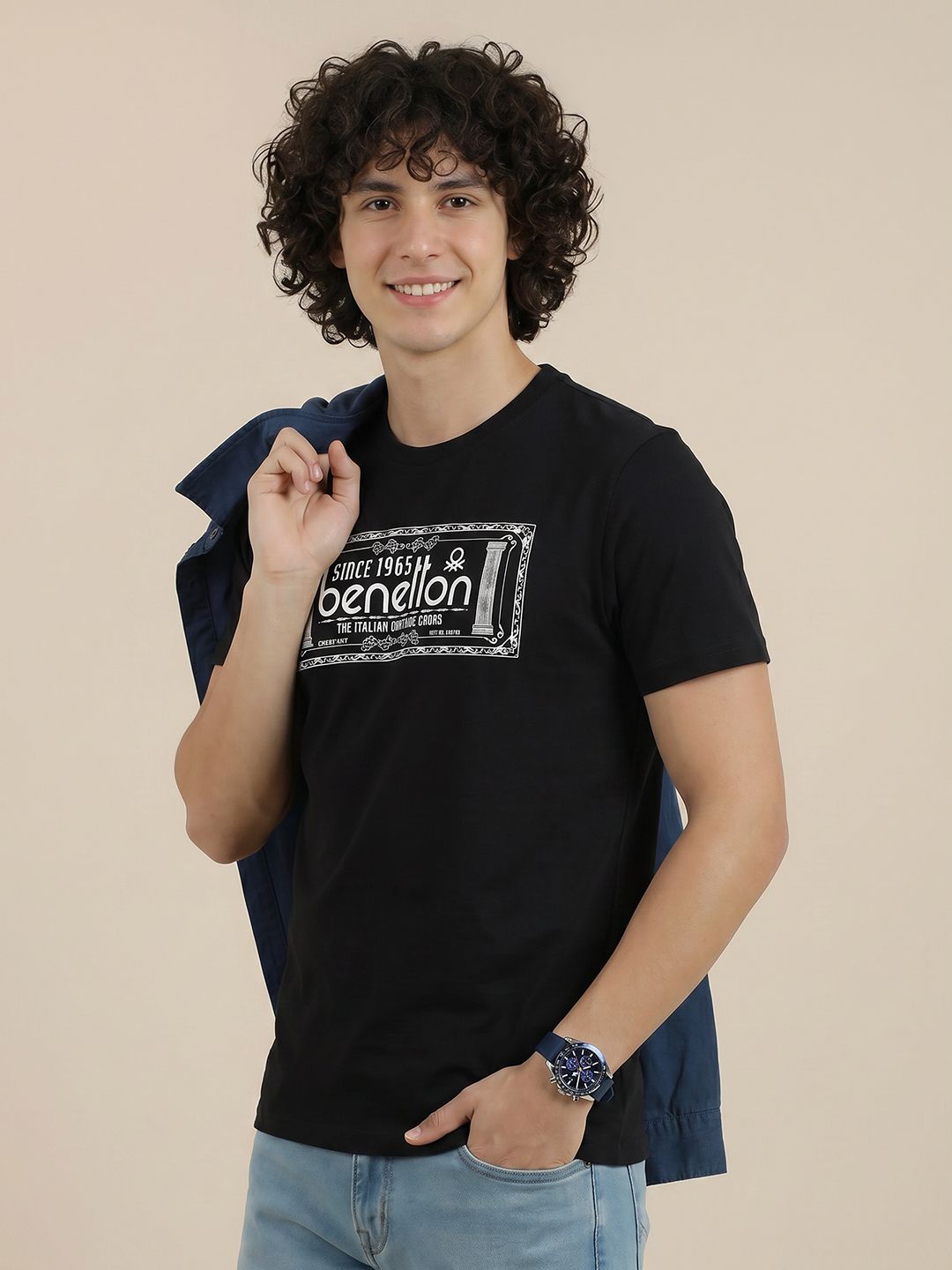 United Colors of Benetton Typography Printed T-Shirt