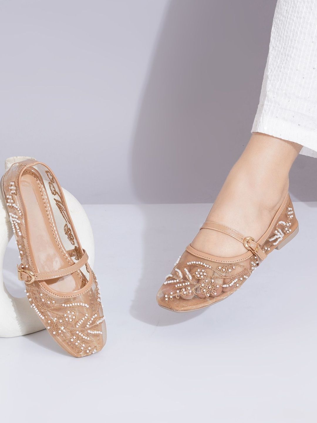 TRYME TRYME Women Embellished Party Flats