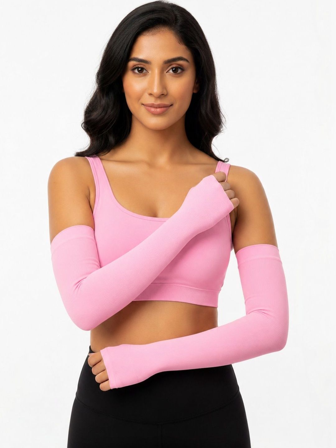 Esensuelle 7 Unisex Pack of 2 Assorted Sun Protection Arm Sleeves Riding Gloves