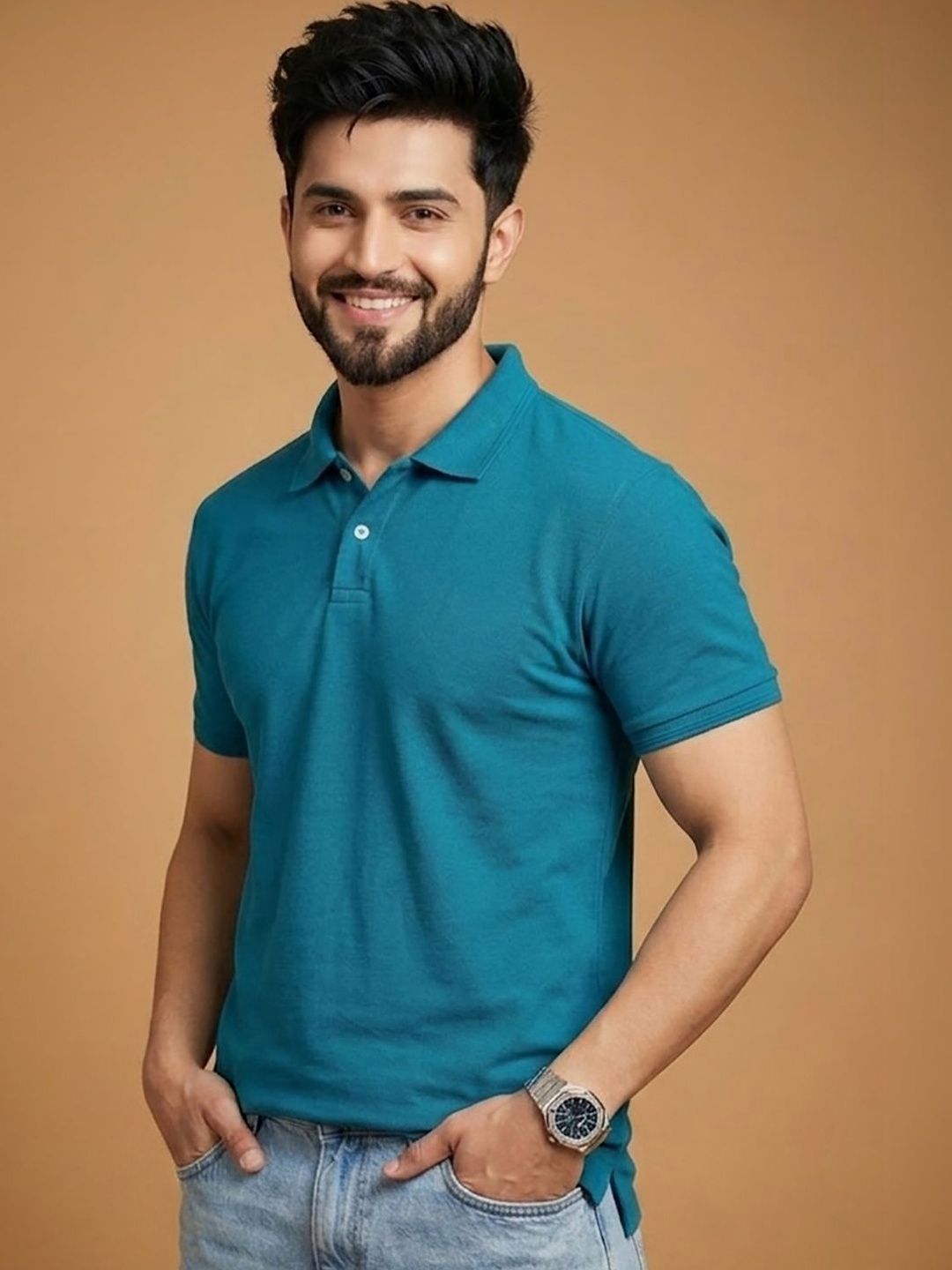 Moda Rapido Men Polo Collar T-shirt