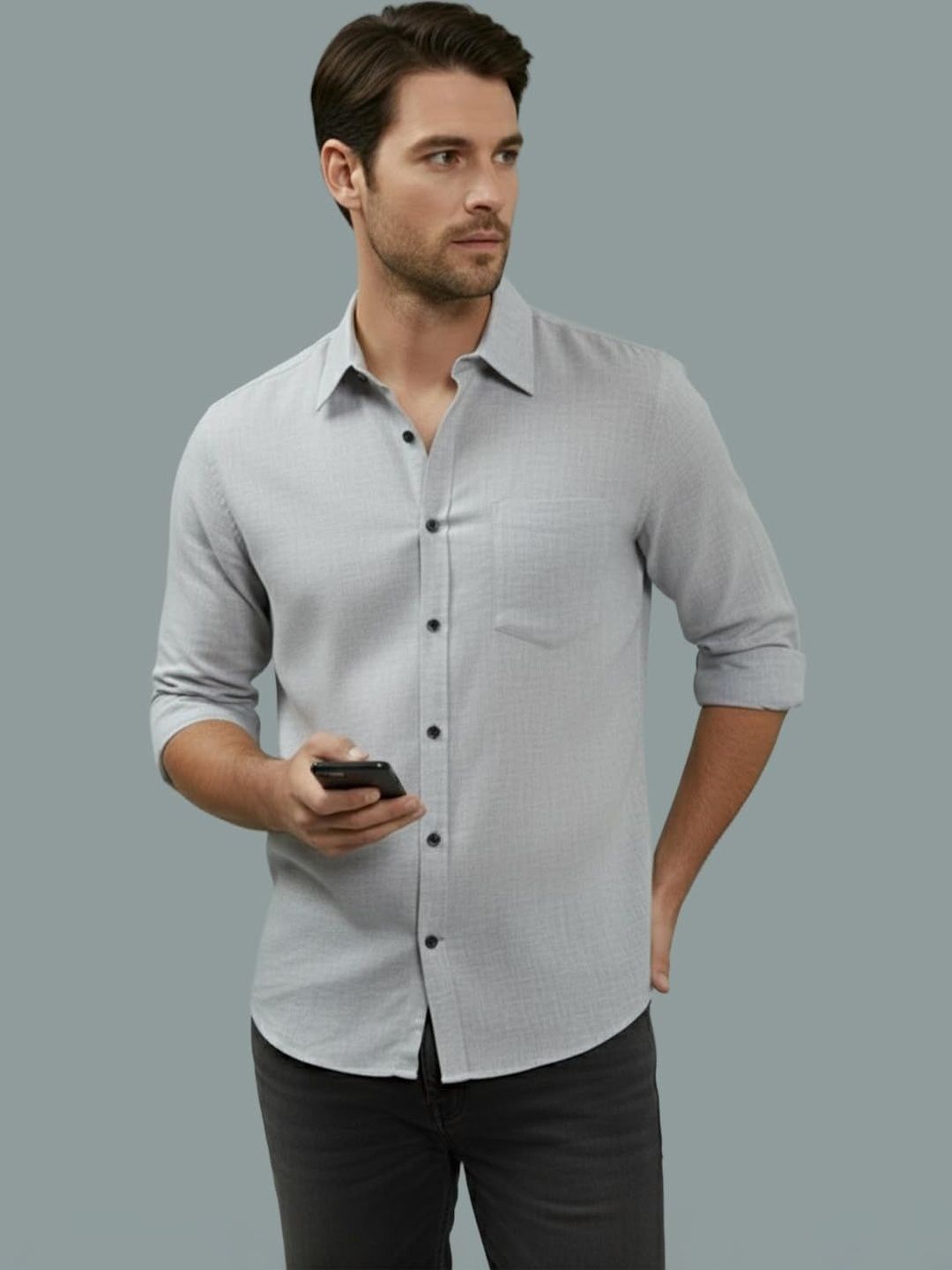 STILLIN Men Smart Slim Fit Casual Shirt