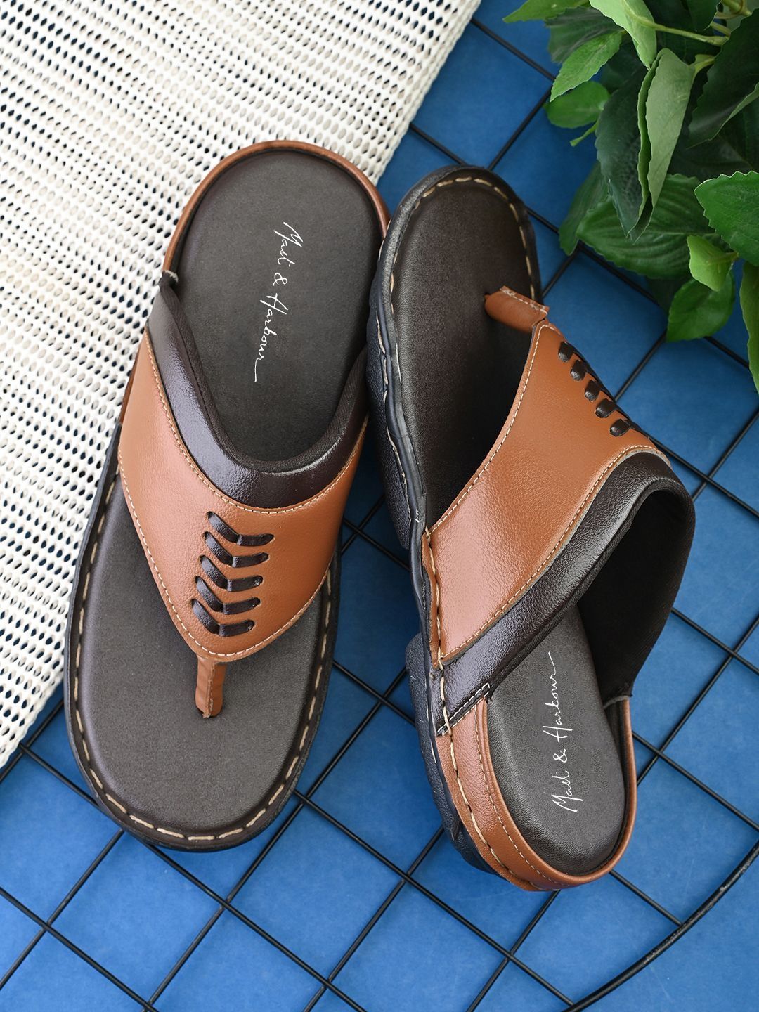 Mast & Harbour Men Thong Flip-Flops