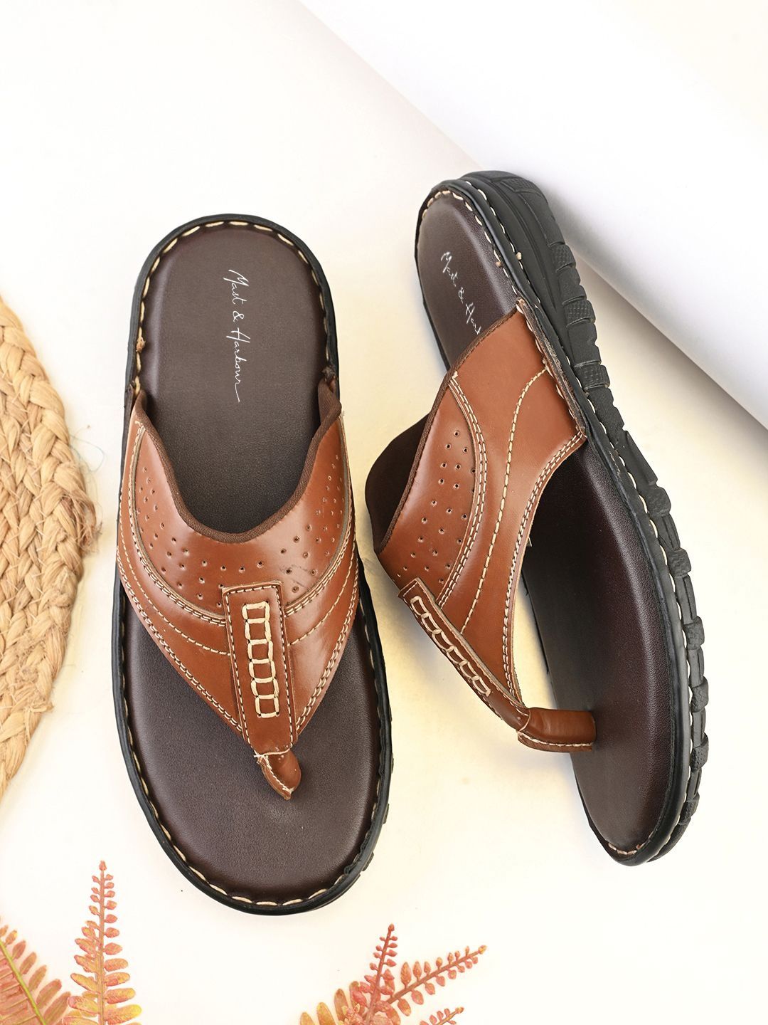 Mast & Harbour Men Thong Flip-Flops