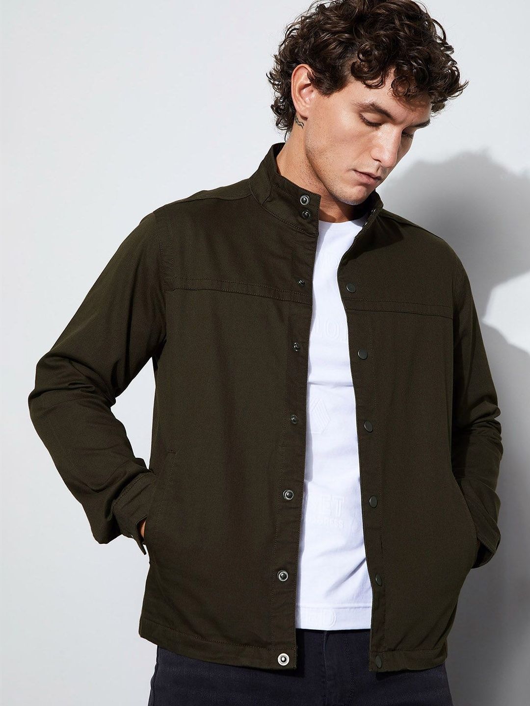 CODE by Lifestyle Men Cotton Stand Collar Jacket