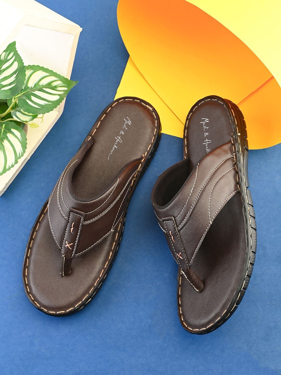 Mast & Harbour Men Thong Flip-Flops