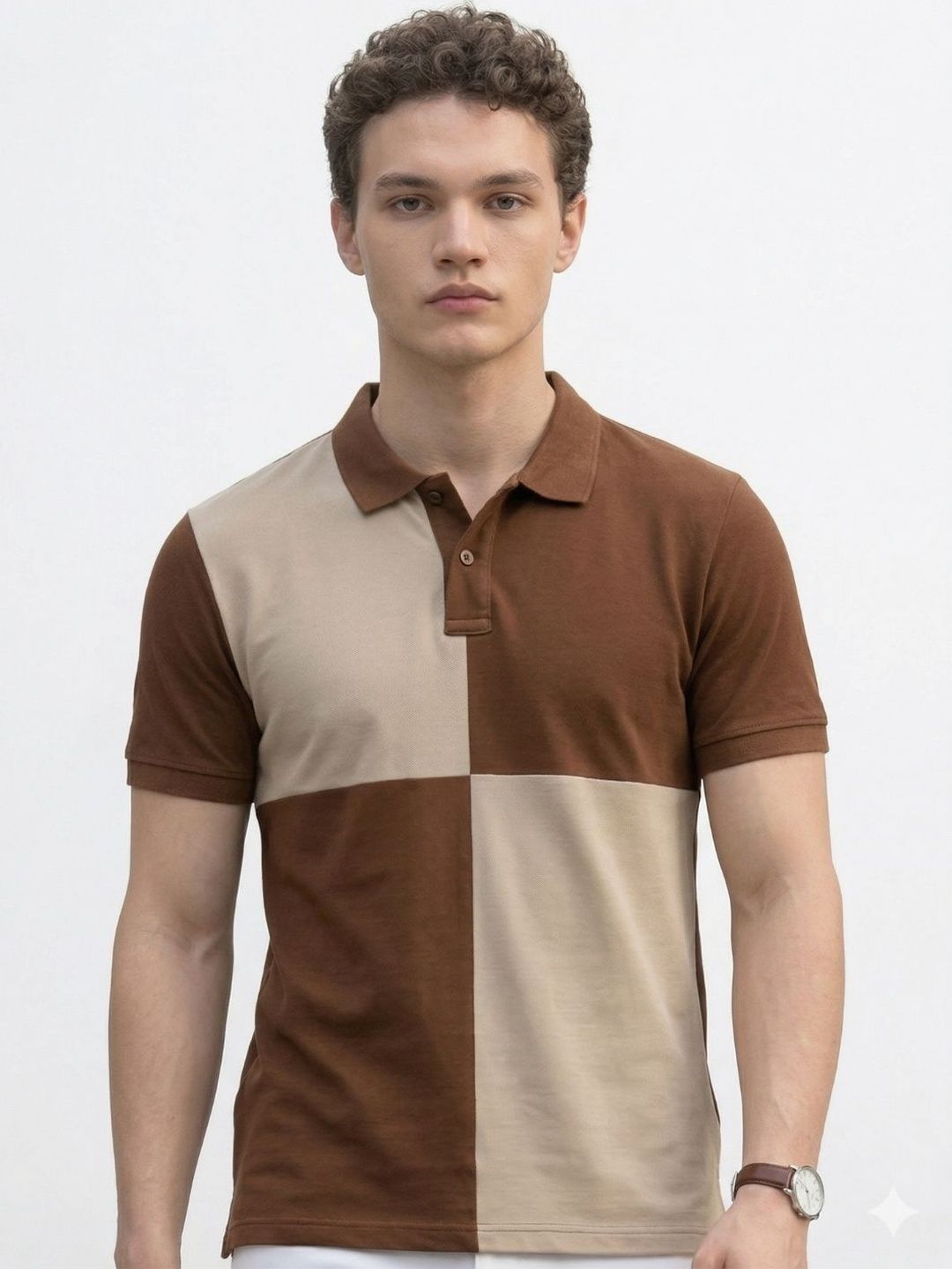 Moda Rapido Men Colourblocked Polo Collar T-shirt