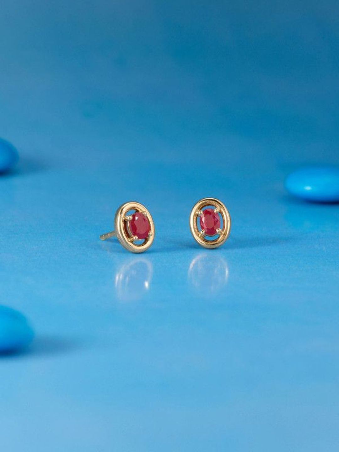 Mia by Tanishq 9Kt Gold Stud Earrings - 1.1 g