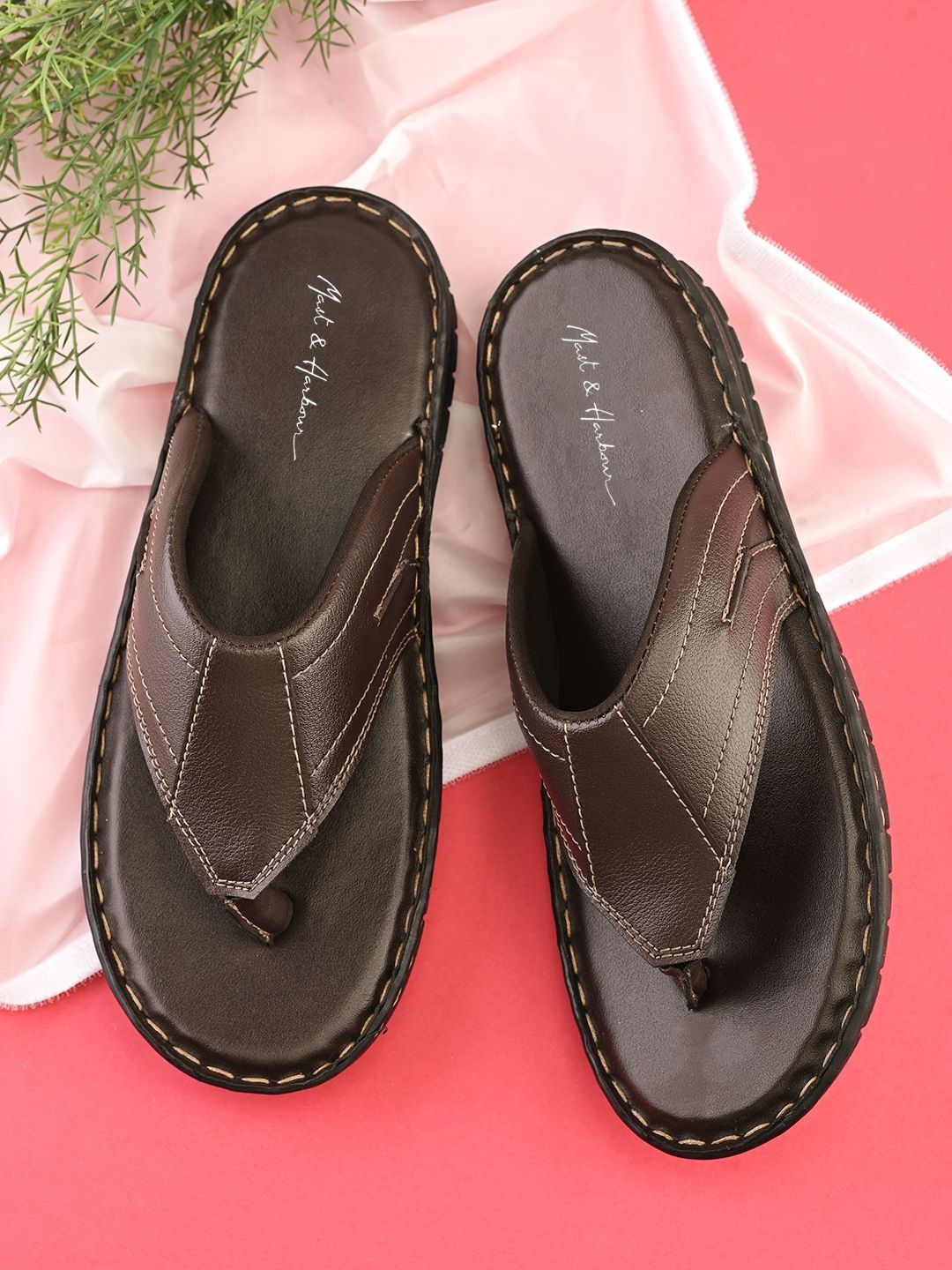 Mast & Harbour Men Thong Flip-Flops