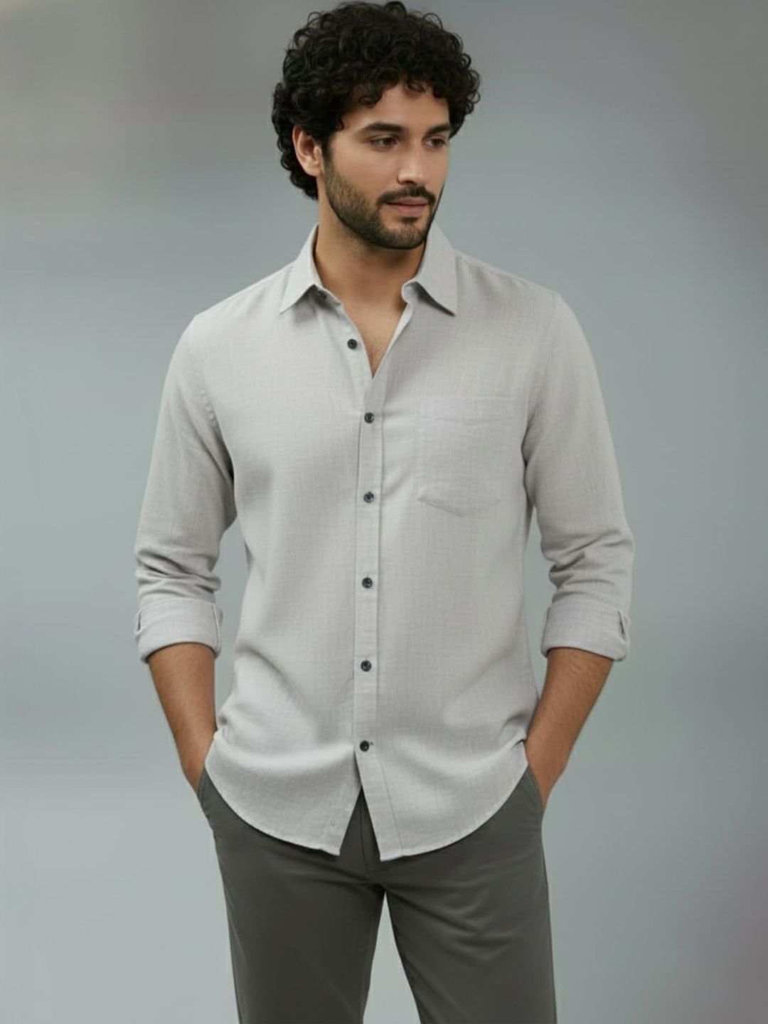 STILLIN Men Smart Slim Fit Casual Shirt