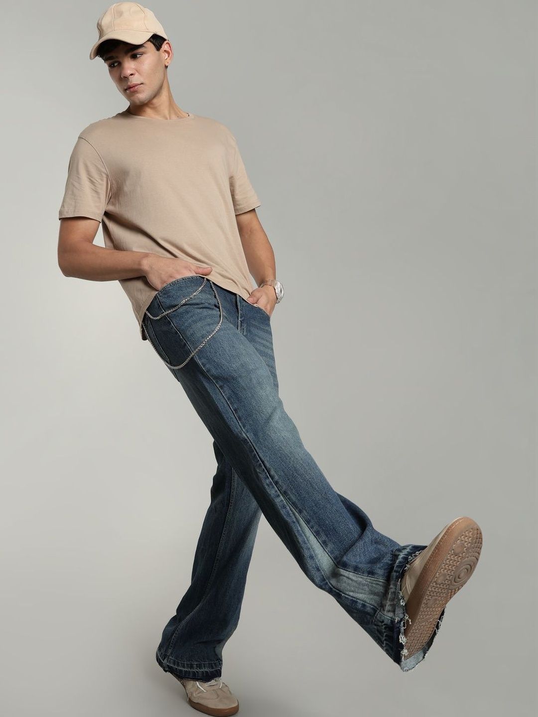 FOUL CHILD Men Bootcut Mid-Rise Light Fade Jeans