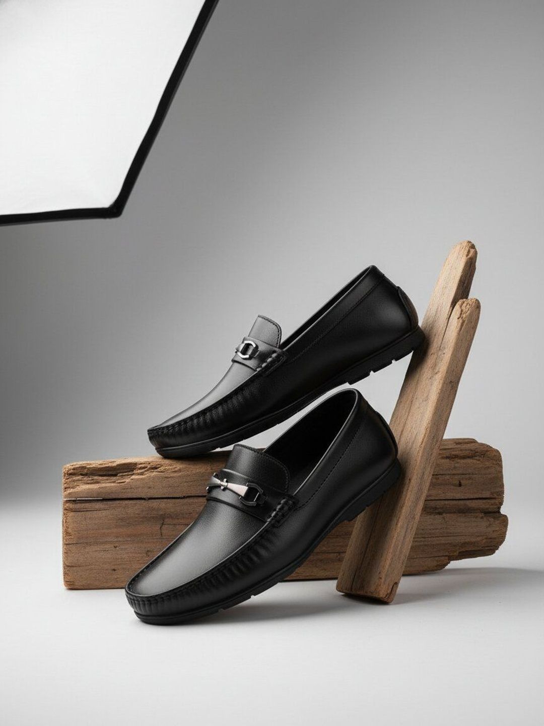 Zuliva Men Textured Round Toe Slip-On Loafers