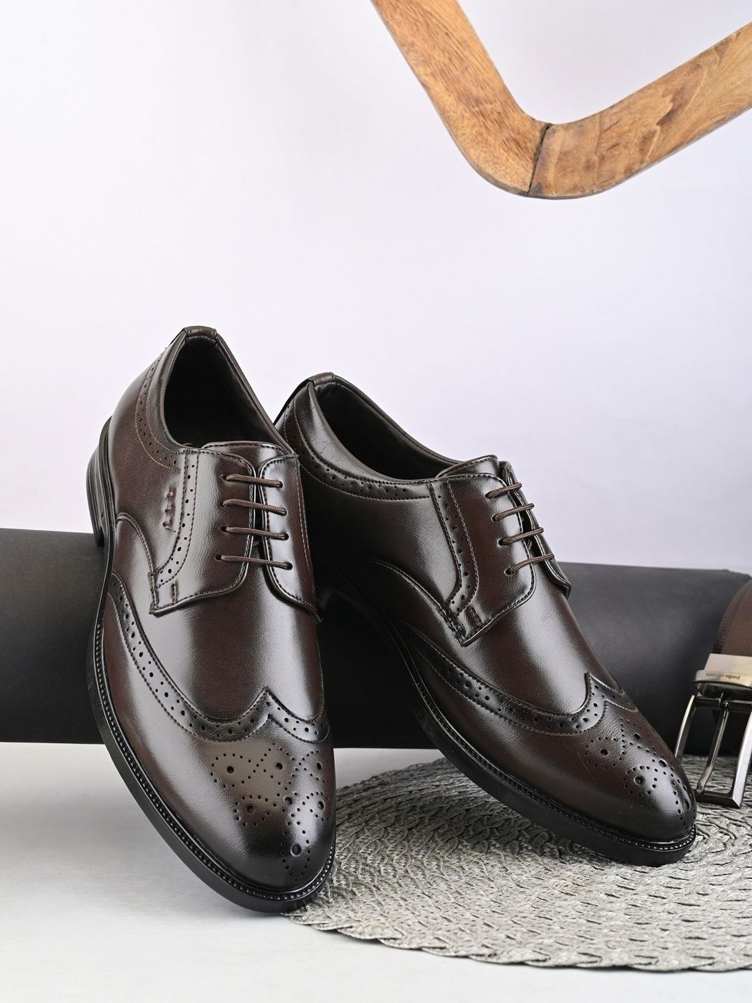 House of Pataudi Men Light Weight Durable Comfortable Lace-up Formal Oxfords