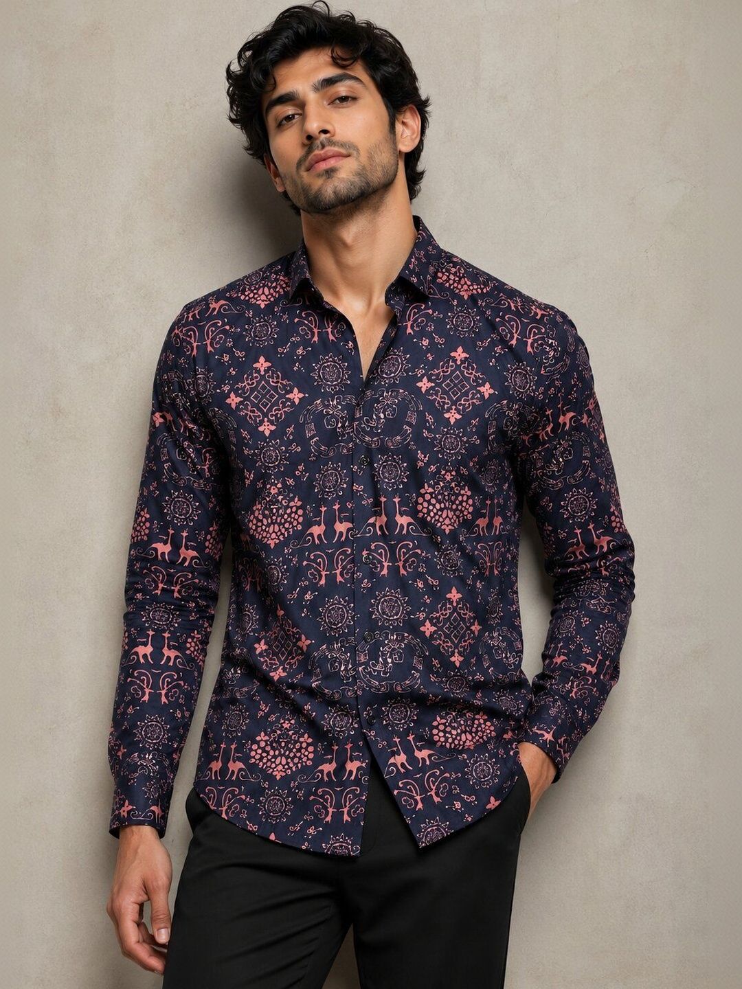 Moda Rapido Men Classic Printed Casual Shirt