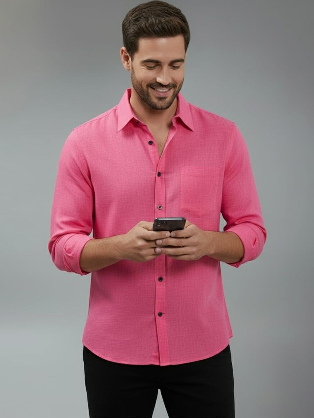 STILLIN Men Smart Slim Fit Casual Shirt